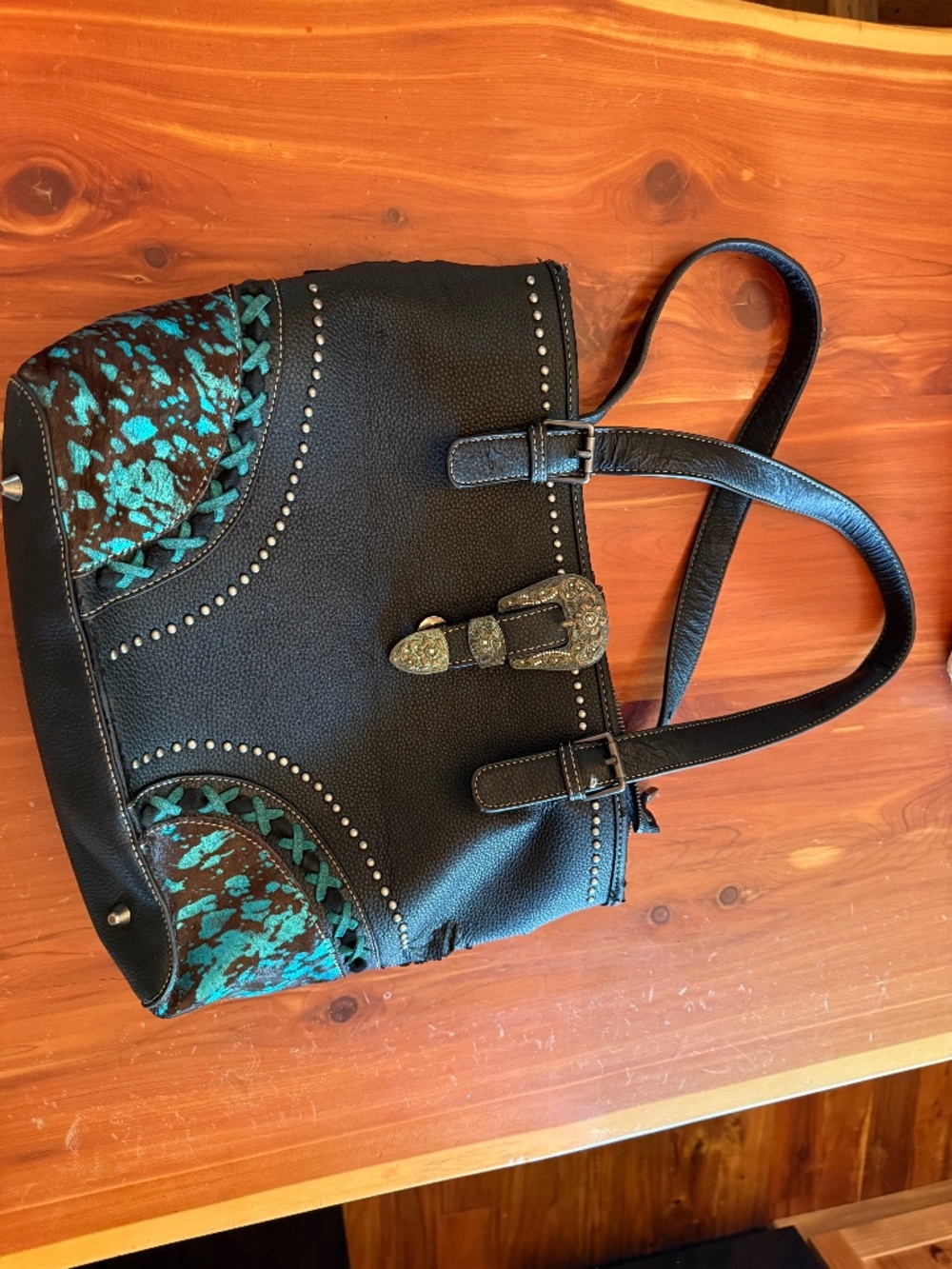 Western Cow hide tote purse